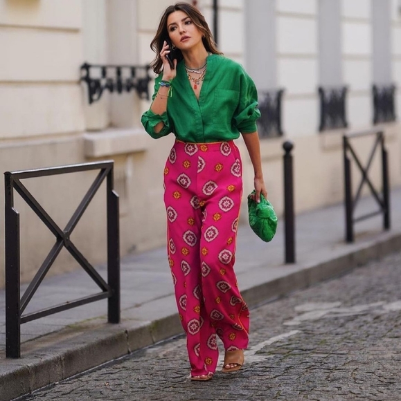 Zara Pants - Zara Limited edition Printed trousers